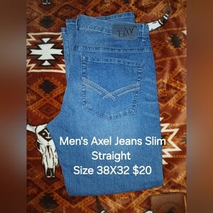 Axel Men's Slim Straight Blue Jeans